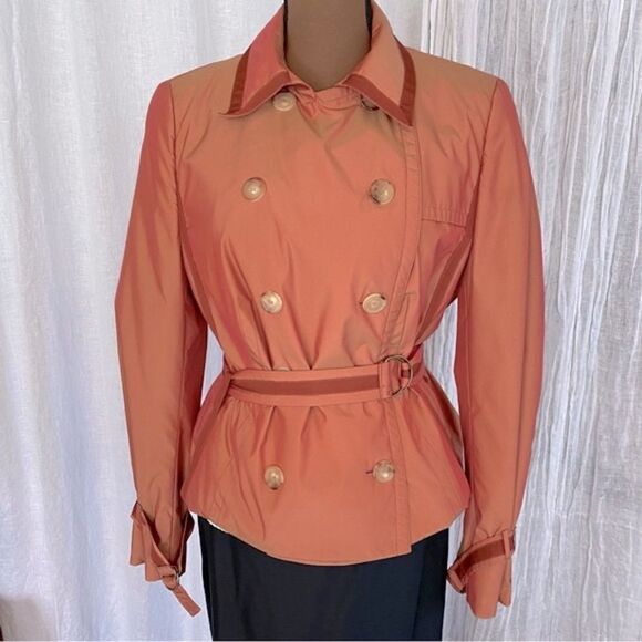 Y2K Akris Punto Double Breasted Blazer / Trench Coat - Picture 10 of 10